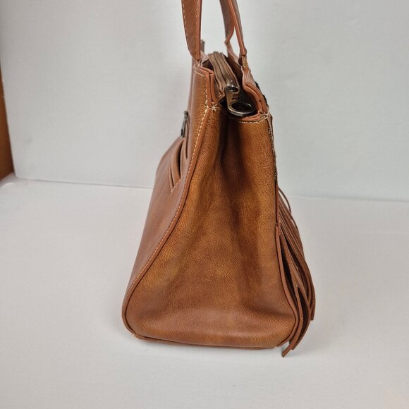 Montana West American Bling Collection Fringe Studded Western Shoulder Bag - Picture 7 of 16